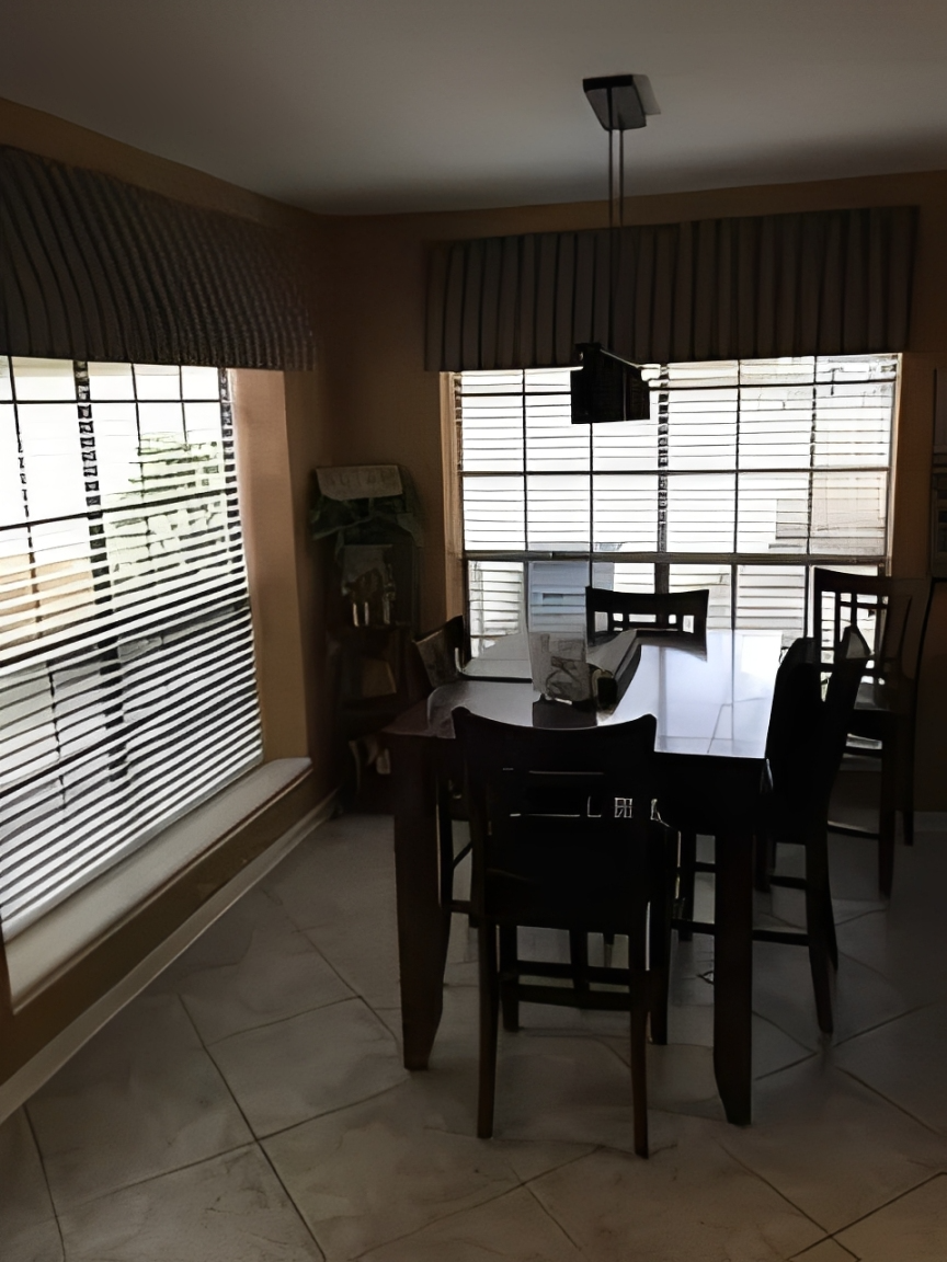 Dining room with table and chairs