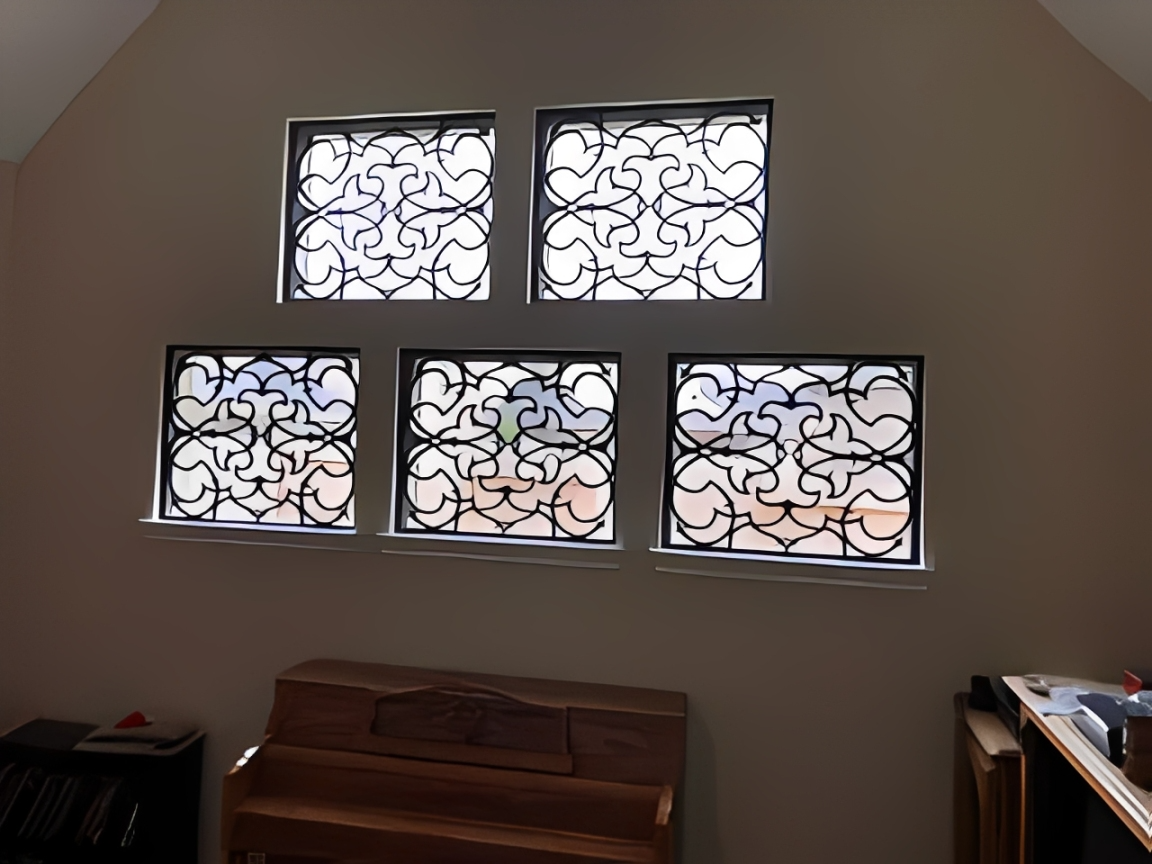 Sunlight through patterned window panes