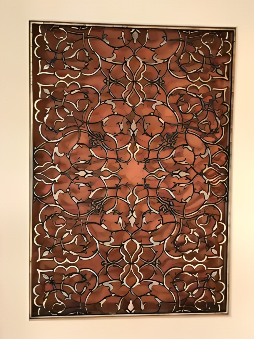 Detailed floral pattern metal panel