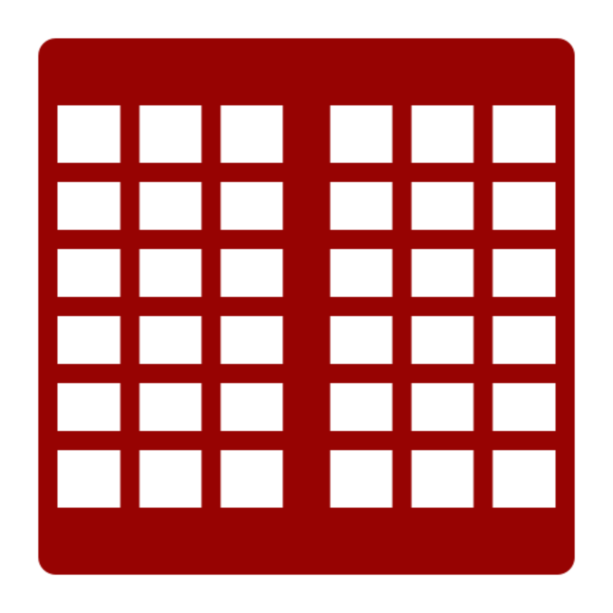 Red grid icon with black background