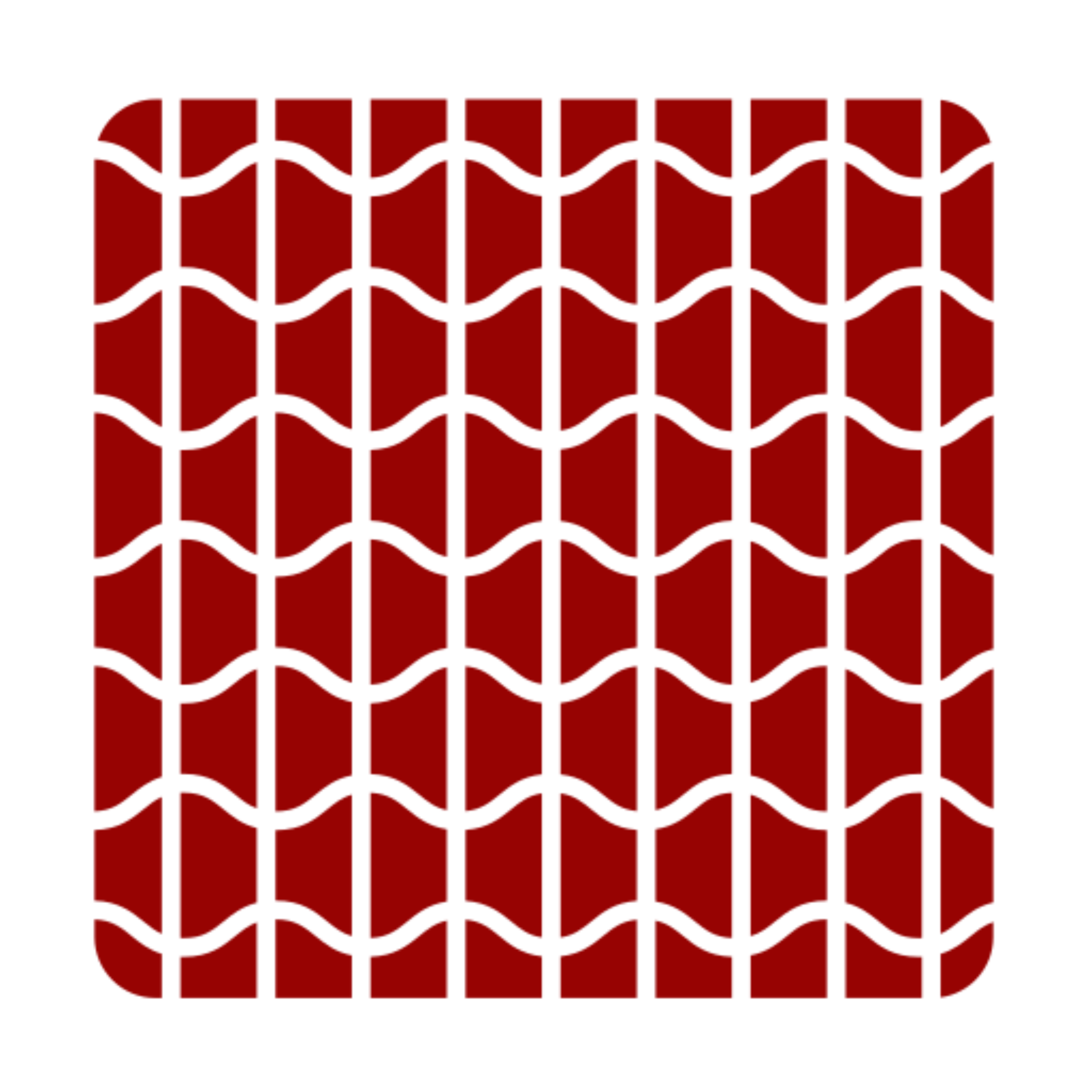 Red and black geometric wave pattern